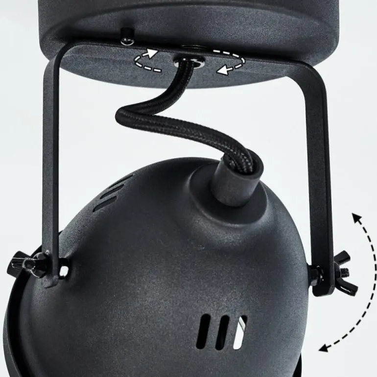 Plafonnier Glostrup LED Noir, 1 lumière