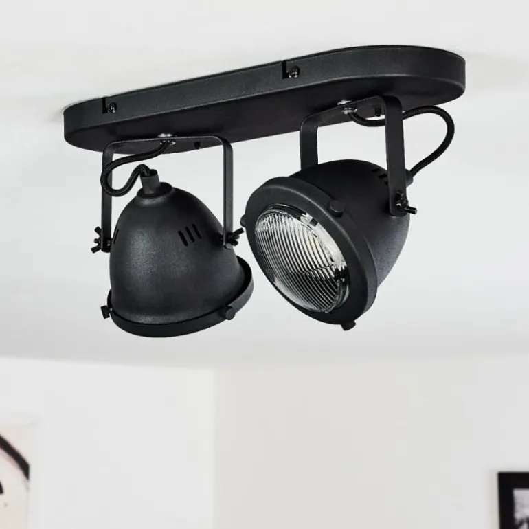 Plafonnier Glostrup Noir, 2 lumières