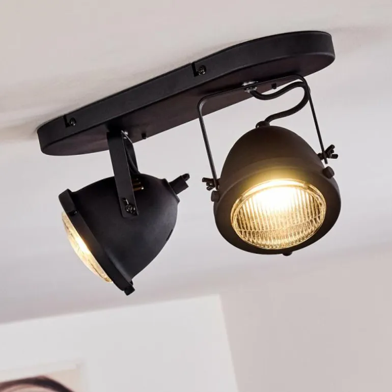 Plafonnier Glostrup Noir, 2 lumières