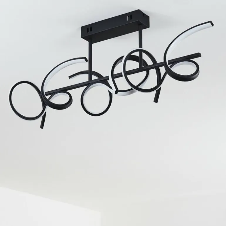 Plafonnier Gora LED Noir, 3 lumières