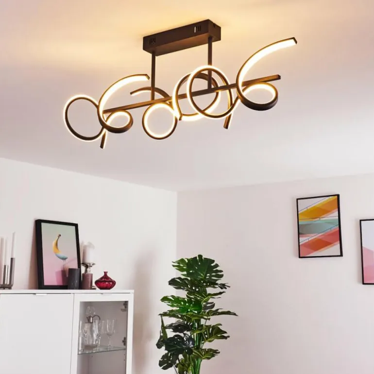 Plafonnier Gora LED Noir, 3 lumières