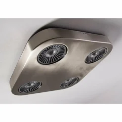 Plafonnier Granada LED Nickel mat, 4 lumières