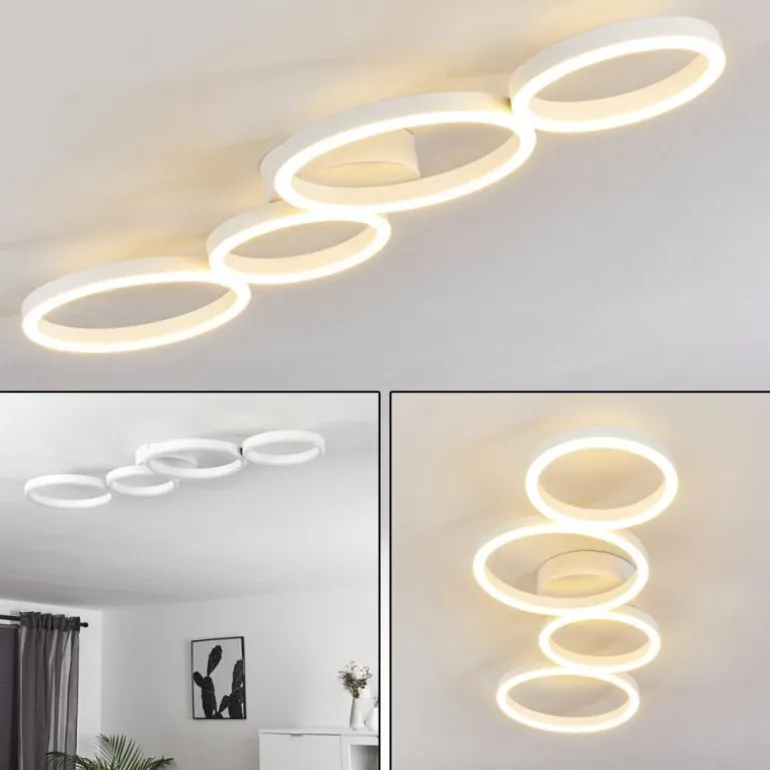 Plafonnier Grasse LED Blanc, 1 lumière