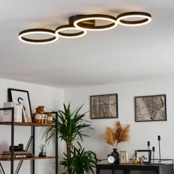 Plafonnier Grasse LED Noir, 1 lumière