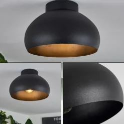 Plafonnier Guayo Noir, 1 lumière