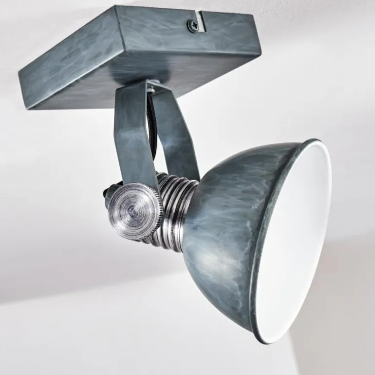 Plafonnier Gudo Gris, Argenté, 1 lumière