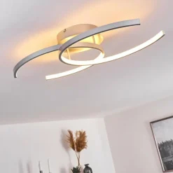 Plafonnier Guinea LED Titane, 2 lumières