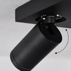 Plafonnier Hakamken LED Noir, 4 lumières