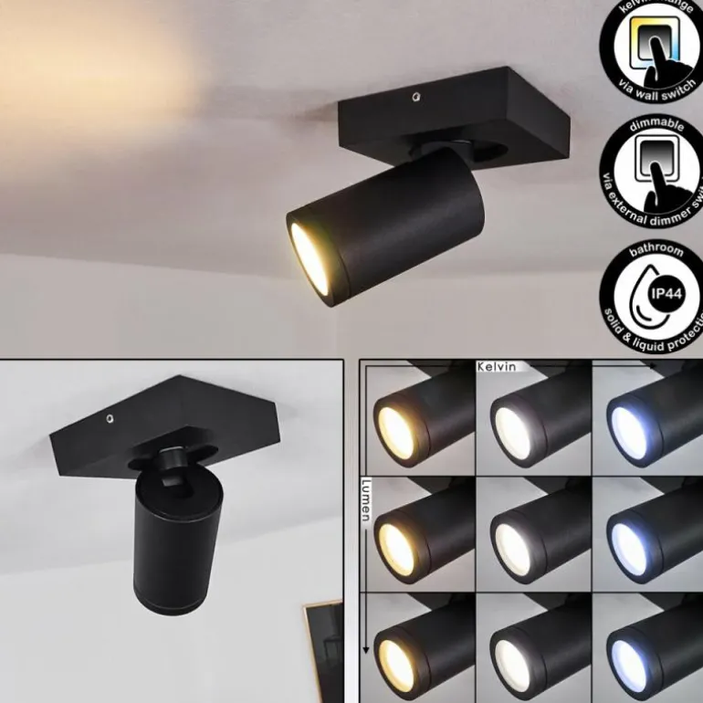 Plafonnier Hakamken Noir, 1 lumière