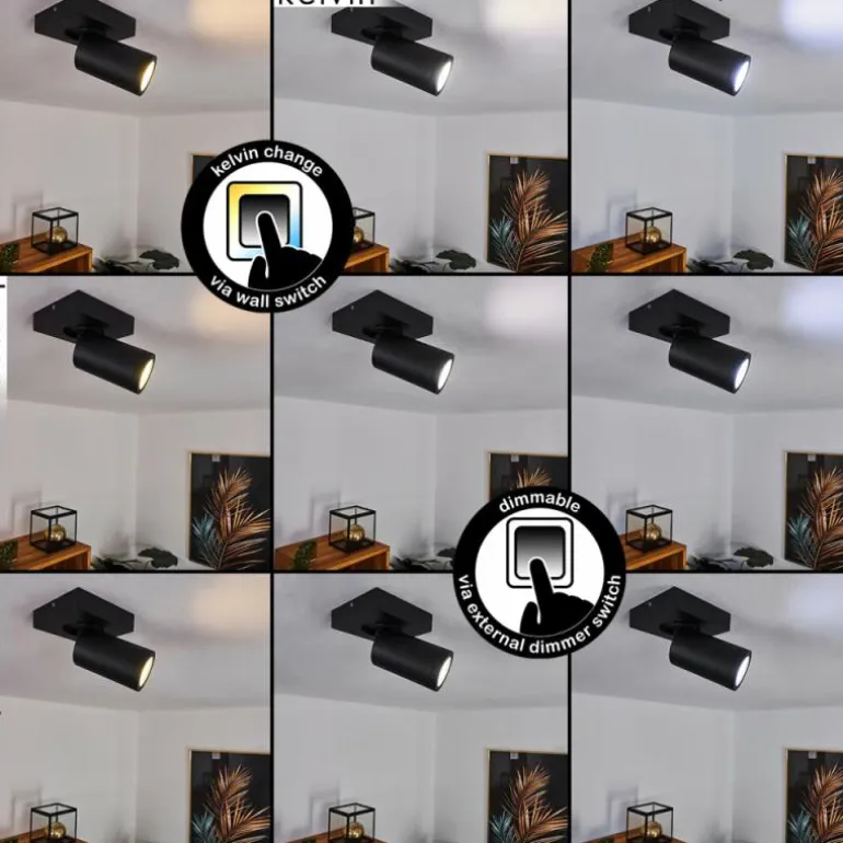 Plafonnier Hakamken Noir, 1 lumière
