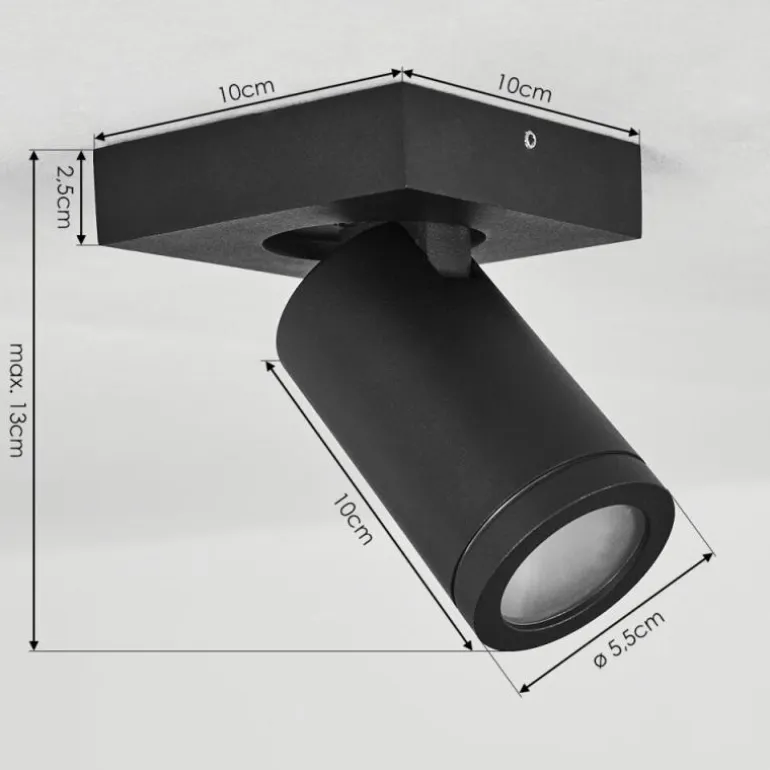 Plafonnier Hakamken Noir, 1 lumière