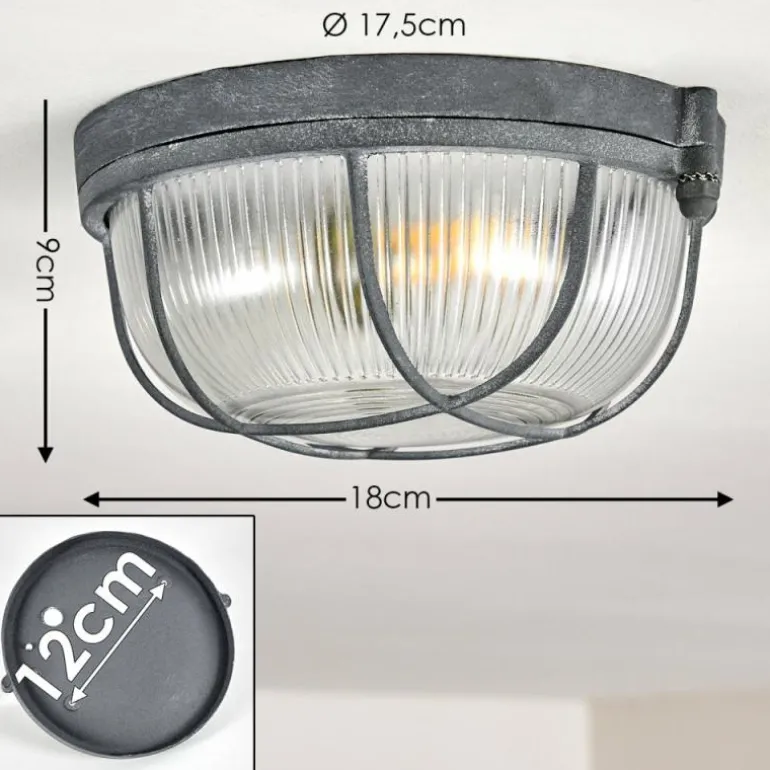 Plafonnier Hanalei Gris, 1 lumière