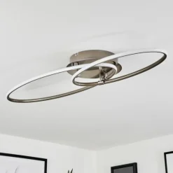 Plafonnier Harpeth LED Nickel mat, 1 lumière