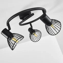 Plafonnier Holbol Noir, 3 lumières