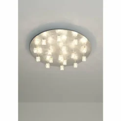 Plafonnier Holländer LUCENTE Argenté, 16 lumières