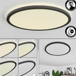 Plafonnier Hooper LED Noir, 1 lumière