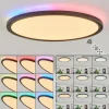 Plafonnier Hortinhas LED Noir, 1 lumière, Télécommandes, Changeur de couleurs