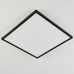 Plafonnier Hortinhas LED Noir, 1 lumière, Télécommandes, Changeur de couleurs