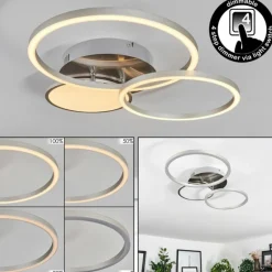 Plafonnier Hosum LED Nickel mat, 1 lumière