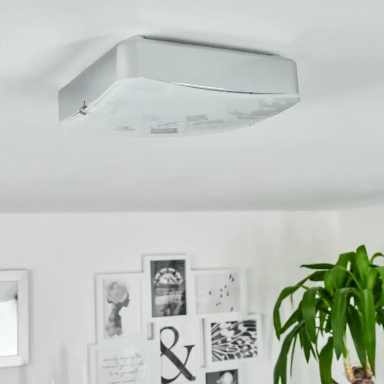 Plafonnier Hutton LED Chrome, 1 lumière