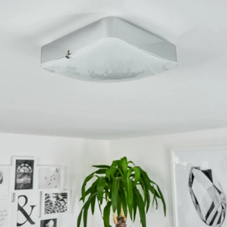 Plafonnier Hutton LED Chrome, 1 lumière