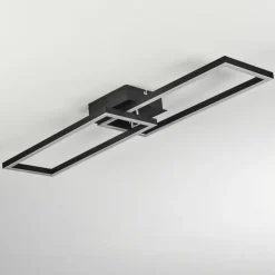 Plafonnier Hyacinthe LED Chrome, Noir, 1 lumière