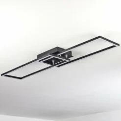 Plafonnier Hyacinthe LED Chrome, Noir, 1 lumière