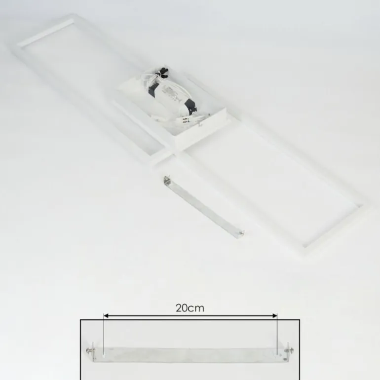 Plafonnier Hyacinthe LED Chrome, Blanc, 1 lumière