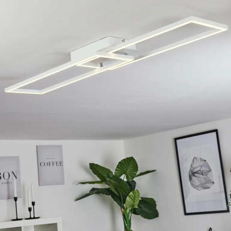 Plafonnier Hyacinthe LED Chrome, Blanc, 1 lumière