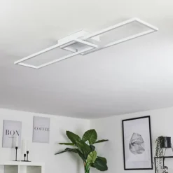 Plafonnier Hyacinthe LED Chrome, Blanc, 1 lumière