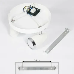 Plafonnier Idlewild LED Chrome, Blanc, 3 lumières