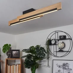 Plafonnier Inzino LED Écru, Noir, 2 lumières