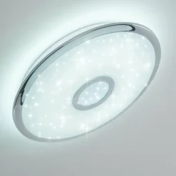 Plafonnier Jamton LED Chrome, 1 lumière, Télécommandes