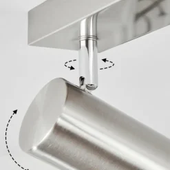 Plafonnier Javel Chrome, Nickel mat, 2 lumières