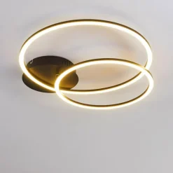 Plafonnier Johsa LED Noir, 2 lumières