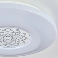 Plafonnier Kaas LED Chrome, Blanc, 1 lumière