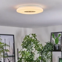 Plafonnier Kaas LED Chrome, Blanc, 1 lumière