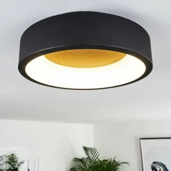 Plafonnier Kampala LED Noir, 1 lumière