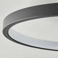 Plafonnier Kassambene LED Anthracite, Écru, 1 lumière