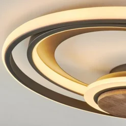 Plafonnier Kassambene LED Anthracite, Écru, 1 lumière