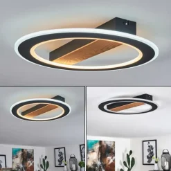 Plafonnier Katila LED Brun, Noir, 1 lumière