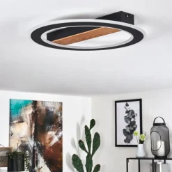 Plafonnier Katila LED Brun, Noir, 1 lumière