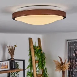 Plafonnier Kelva LED Brun, Noir, Blanc, 1 lumière