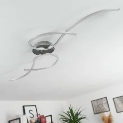 Plafonnier Kereita LED Nickel mat, 1 lumière