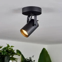 Plafonnier Kergus Noir, 1 lumière
