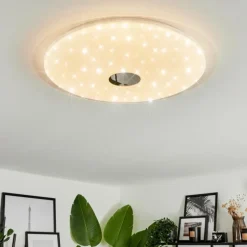 Plafonnier Klosters LED Blanc, 1 lumière, Télécommandes