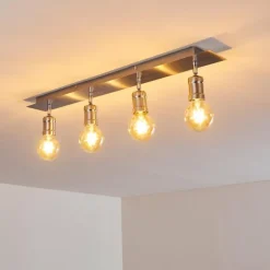 Plafonnier Lagunita Nickel mat, 4 lumières