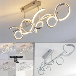 Plafonnier Lavaca LED Argenté, 1 lumière