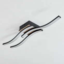 Plafonnier Letala LED Couleur bois, 3 lumières