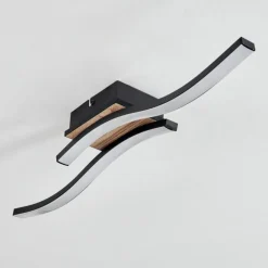 Plafonnier Letala LED Couleur bois, 2 lumières